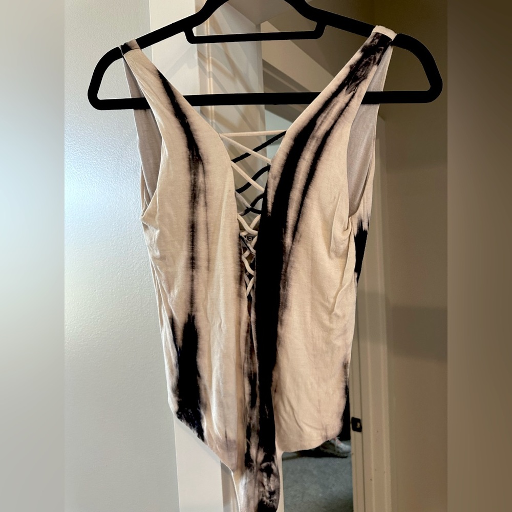 Crisscross tank body suit